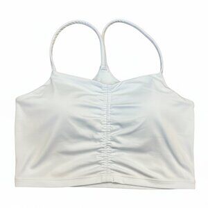 All in Motion light blue Ruched Crop Top